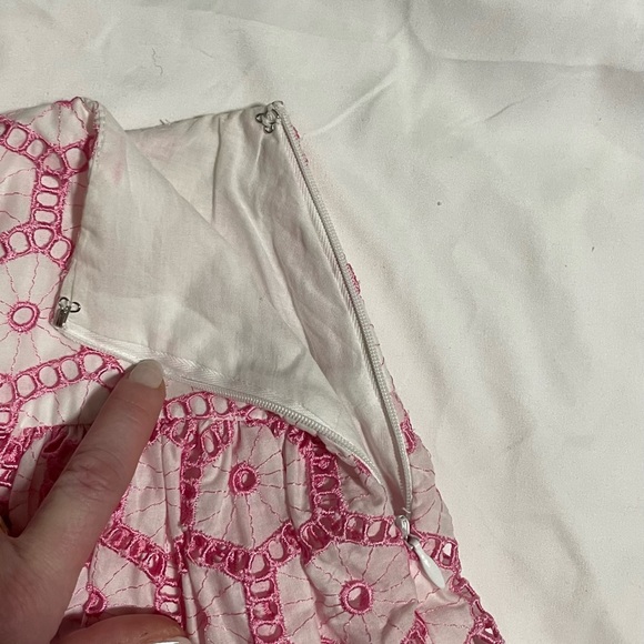 Milly of New York Pink Eyelet Lace Skirt - Picture 4 of 7